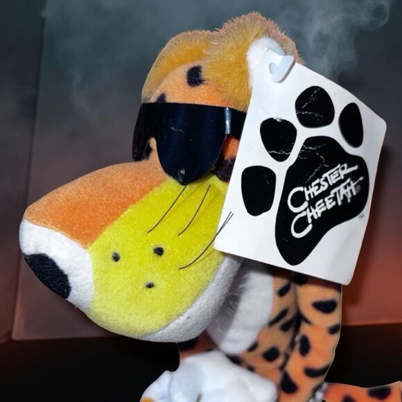 RARE NWT 1998 Vintage Chester Cheetah Bean Bag Planet Lunch Promo Plush 8” - Picture 7 of 7